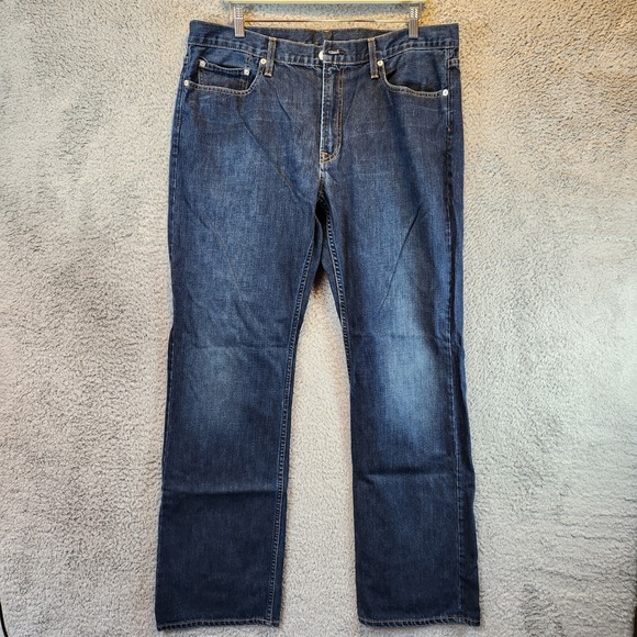 Bonobos Jeans Mens 38 X 34 Blue Denim Cotton 5-Pocket Mid‎ Rise Zip Fly Straight - Picture 1 of 16